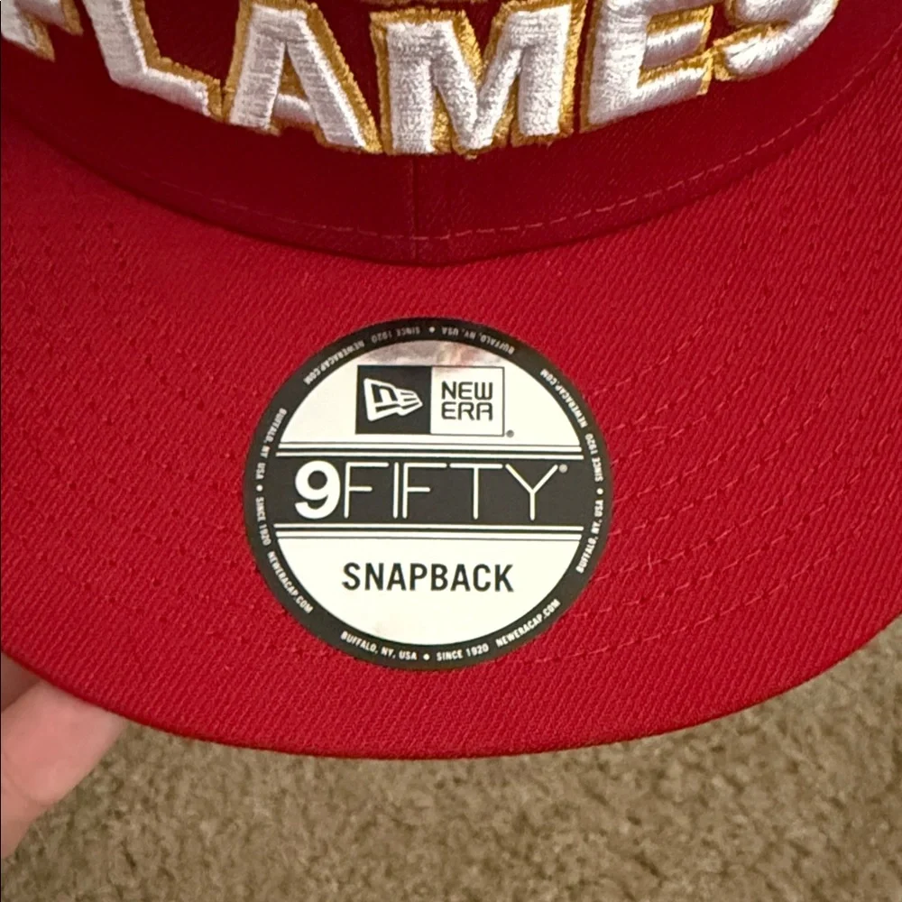 New Era Red Calgary Flames Snapback Hat